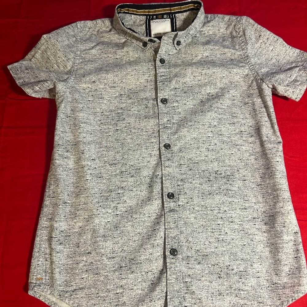Denim & Flower boy's button down dress shirt, size 9-10